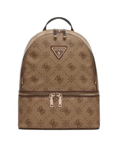 Zaino Guess Donna Silia Travel 4G Logo Peony Leather Latte Beige