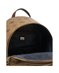 Zaino Guess Donna Silia Travel 4G Logo Peony Leather Latte Beige