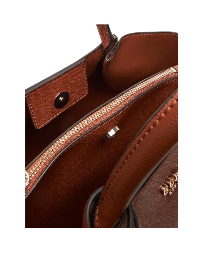 Borsa Guess Donna Amorette Con Tracolla Guess Logo Leather Cognac