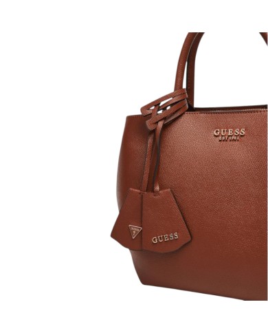 Borsa Guess Donna Amorette Con Tracolla Guess Logo Leather Cognac