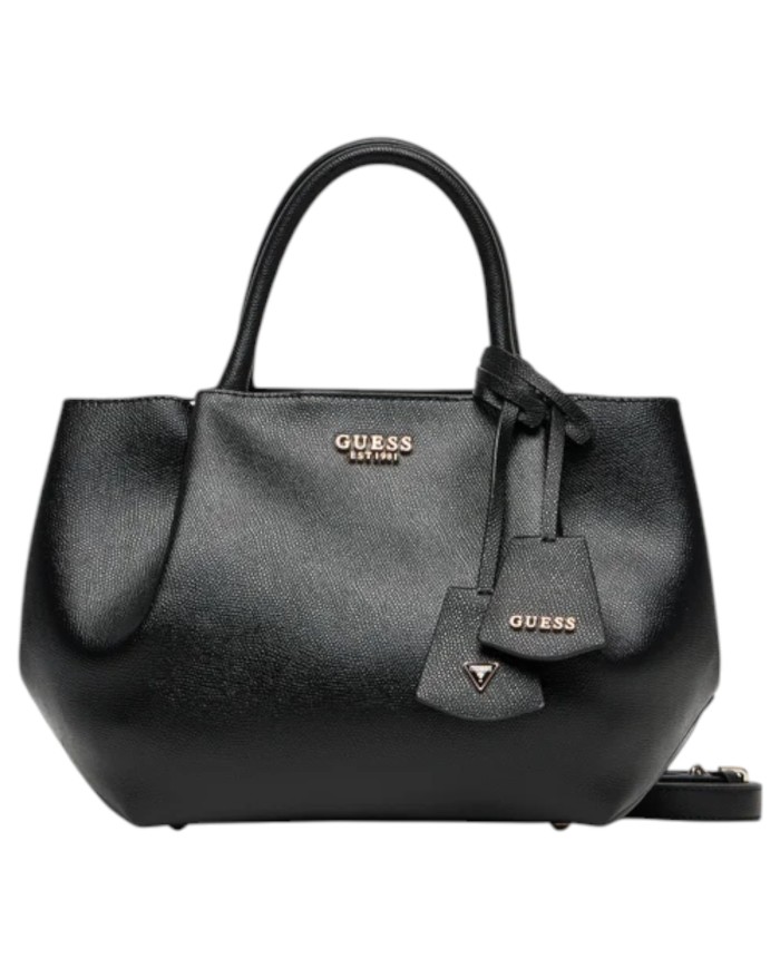 Borsa Guess Donna Amorette Con Tracolla Guess Logo Leather Black