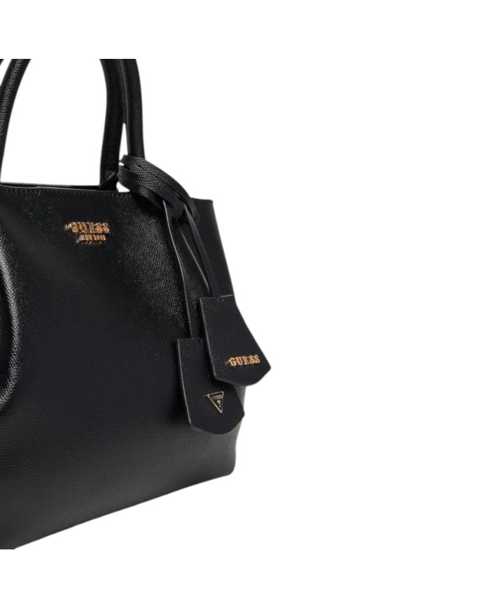 Borsa Guess Donna Amorette Con Tracolla Guess Logo Leather Black