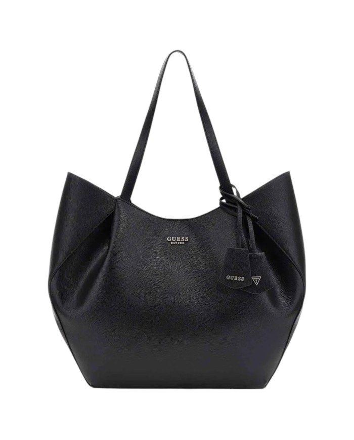 Shopper Guess Donna Amorette Guess Logo Leather Black