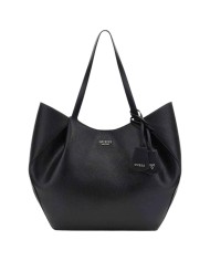 Shopper Guess Donna Amorette Guess Logo Leather Black