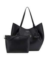 Shopper Guess Donna Amorette Guess Logo Leather Black