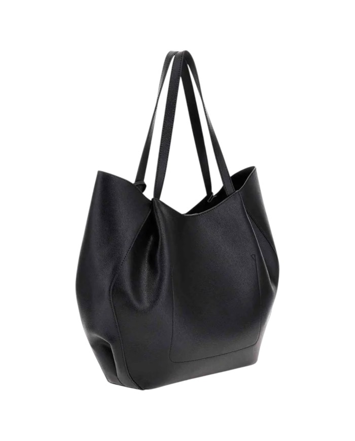 Shopper Guess Donna Amorette Guess Logo Leather Black