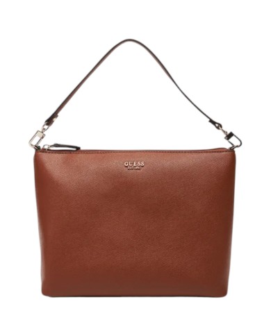 Shopper Guess Donna Amorette Guess Logo Leather Cognac