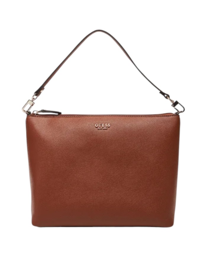 Shopper Guess Donna Amorette Guess Logo Leather Cognac