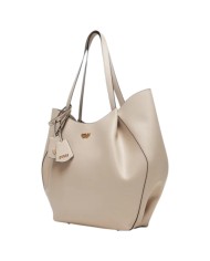 Shopper Guess Donna Amorette Guess Logo Leather Light Taupe