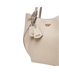 Shopper Guess Donna Amorette Guess Logo Leather Light Taupe