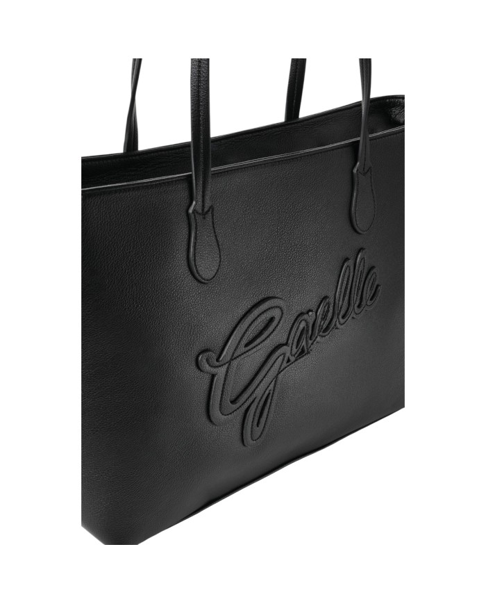 Shopper Gaelle Donna Maxi Shopper Maxi Patch College Bottalato Leather Nero