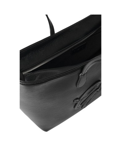 Shopper Gaelle Donna Maxi Shopper Maxi Patch College Bottalato Leather Nero