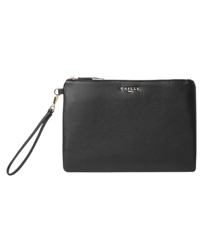 Pochette Gaelle Donna Regular Pochette Bottalato Leather Nero