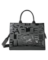 Borsa Gaelle Donna Maxi Shopper Lettering In Vernice Nero