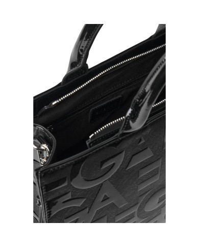 Borsa Gaelle Donna Maxi Shopper Lettering In Vernice Nero