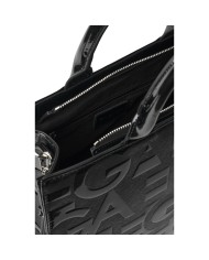 Borsa Gaelle Donna Maxi Shopper Lettering In Vernice Nero