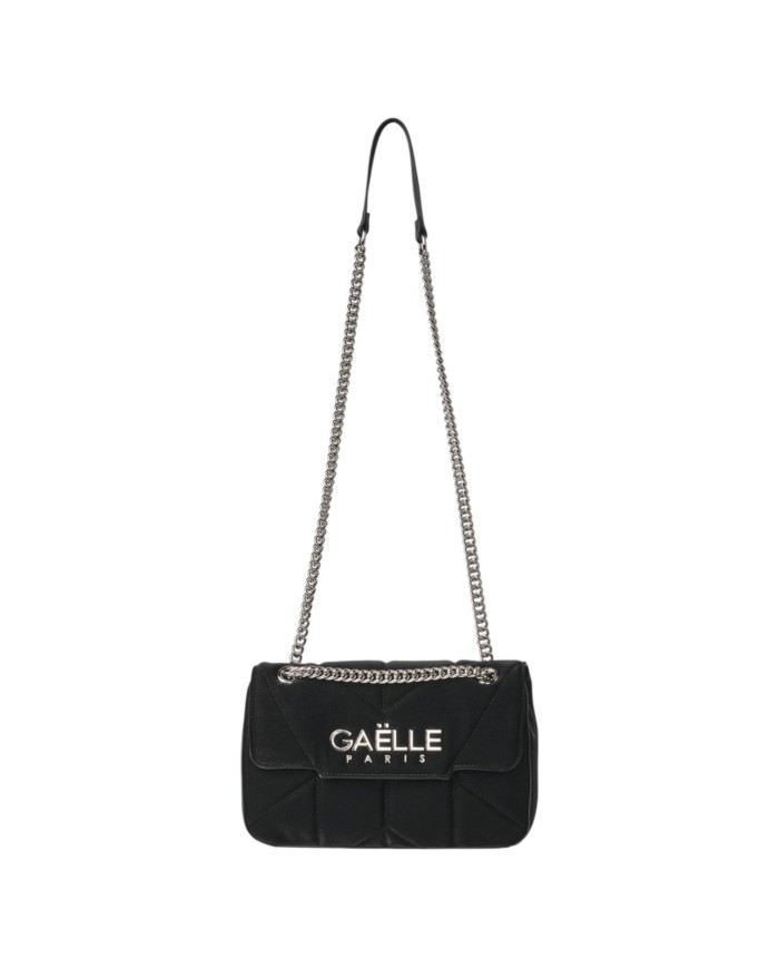Borsa Gaelle Donna Regular Shoulder Strap Metal Logo Nero