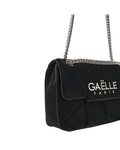 Borsa Gaelle Donna Regular Shoulder Strap Metal Logo Nero