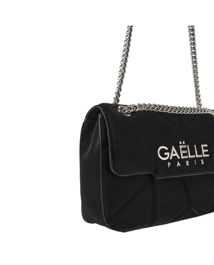 Borsa Gaelle Donna Regular Shoulder Strap Metal Logo Nero