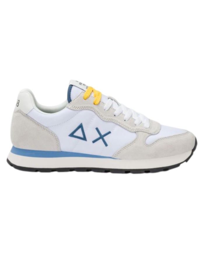 Sneakers Sun 68 Uomo Tom Solid Δ X Suede Nylon Bianco