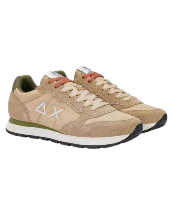 Sneakers Sun 68 Uomo Tom Solid Δ X Suede Nylon Beige