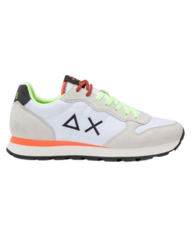 Sneakers Sun 68 Uomo Tom Fluo Δ X Suede Nylon Bianco
