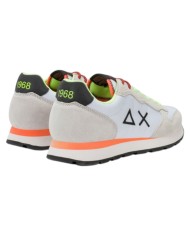 Sneakers Sun 68 Uomo Tom Fluo Δ X Suede Nylon Bianco