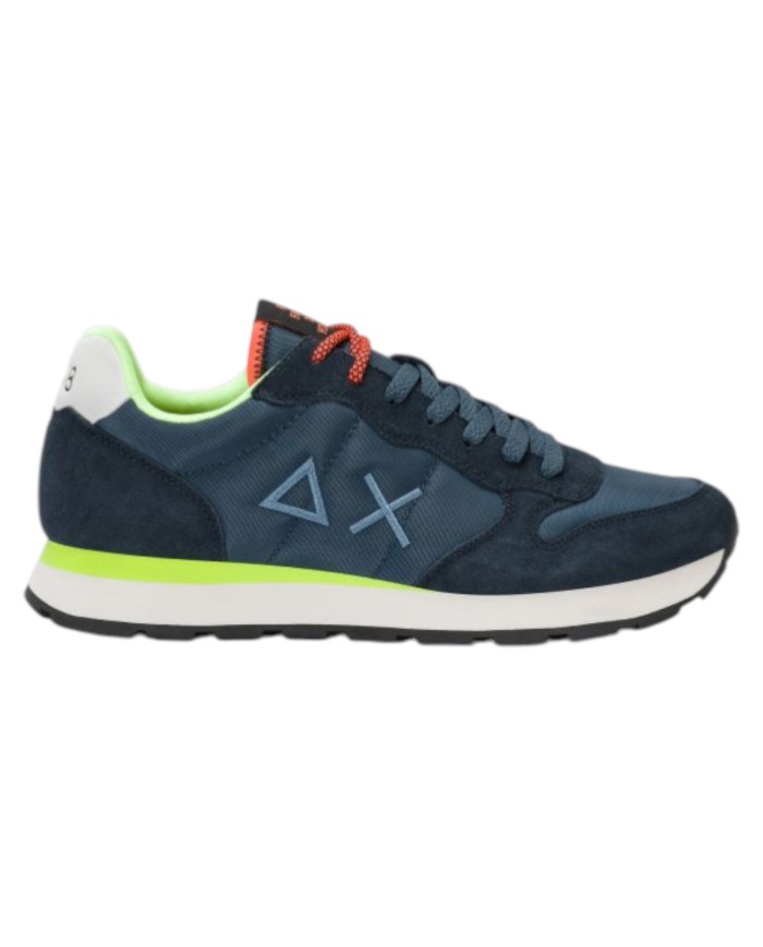 Sneakers Sun 68 Uomo Tom Fluo Δ X Suede Nylon Navy Blue