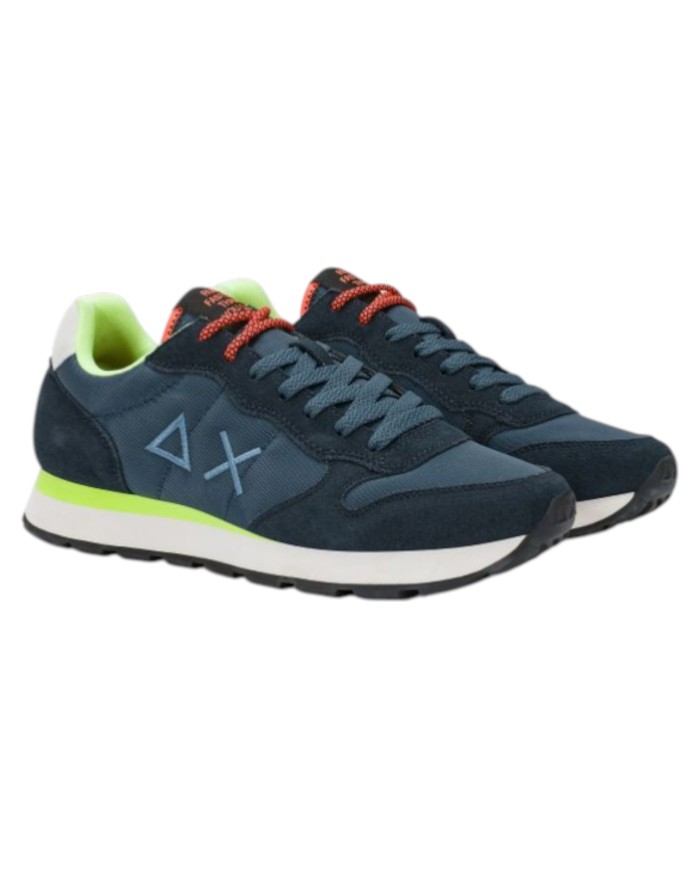 Sneakers Sun 68 Uomo Tom Fluo Δ X Suede Nylon Navy Blue