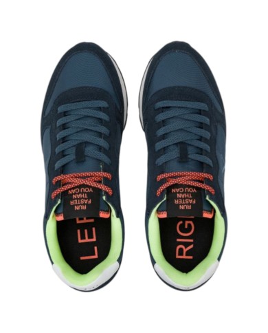 Sneakers Sun 68 Uomo Tom Fluo Δ X Suede Nylon Navy Blue