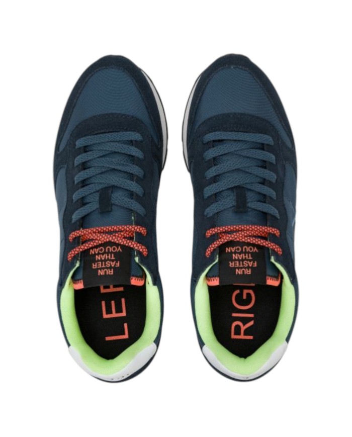 Sneakers Sun 68 Uomo Tom Fluo Δ X Suede Nylon Navy Blue