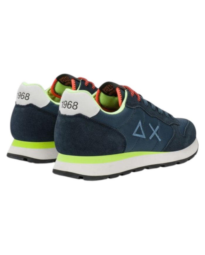 Sneakers Sun 68 Uomo Tom Fluo Δ X Suede Nylon Navy Blue