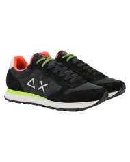 Sneakers Sun 68 Uomo Tom Fluo Δ X Suede Nylon Nero