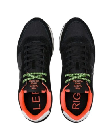 Sneakers Sun 68 Uomo Tom Fluo Δ X Suede Nylon Nero