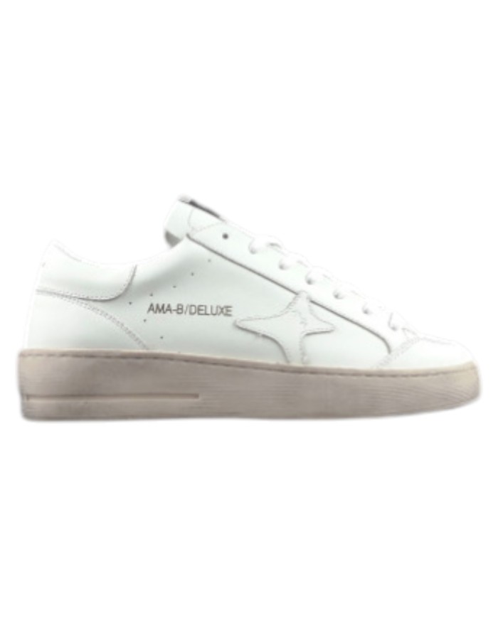 Sneakers Ama Brand Uomo Slam Ama B Deluxe Leather Total White