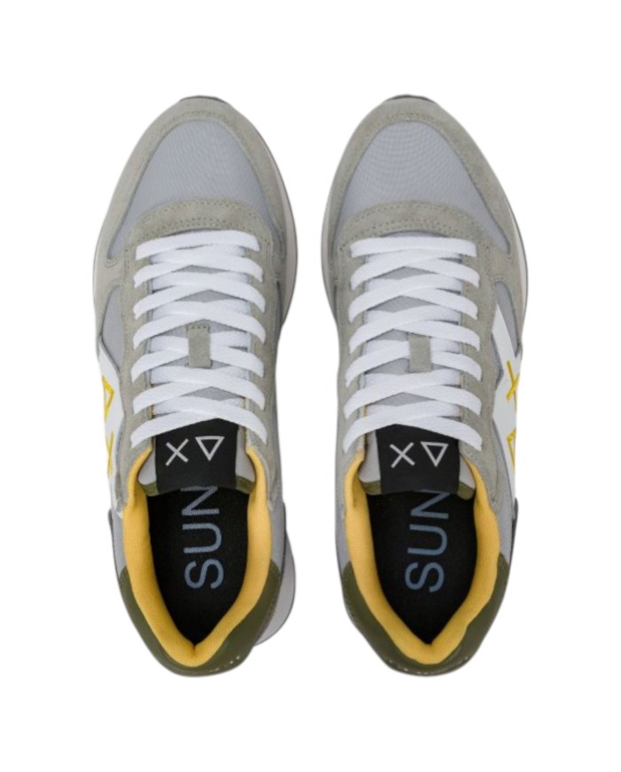 Sneakers Sun 68 Uomo Jaki 2.0 Solid Δ X Leather Suede Nylon Grigo Chiaro