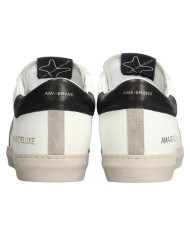 Sneakers Ama Brand Uomo SNK Ama B Deluxe Leather White Taupe Black