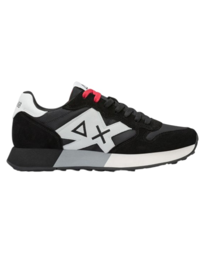Sneakers Sun 68 Uomo Jaki 2.0 Bicolor Δ X Leather Suede Nylon Nero