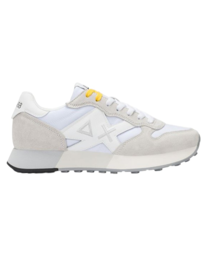 Sneakers Sun 68 Uomo Jaki 2.0 Bicolor Δ X Leather Suede Nylon Bianco