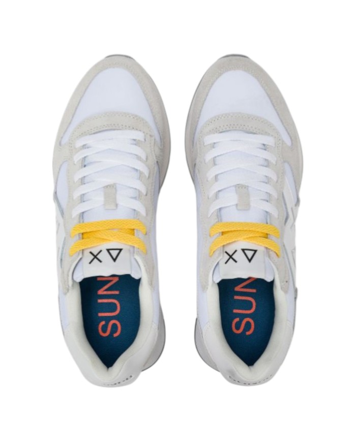 Sneakers Sun 68 Uomo Jaki 2.0 Bicolor Δ X Leather Suede Nylon Bianco