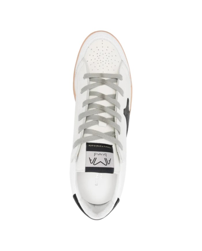Sneakers Ama Brand Uomo SUN Leather White Black