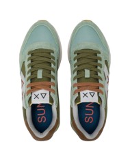 Sneakers Sun 68 Uomo Jaki 2.0 Bicolor Δ X Leather Suede Nylon Verde Salvia Militare