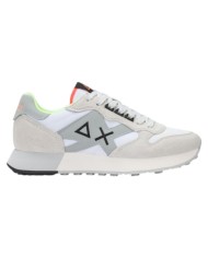 Sneakers Sun 68 Uomo Jaki 2.0 Fluo Δ X Leather Suede Nylon Bianco