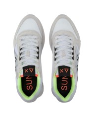 Sneakers Sun 68 Uomo Jaki 2.0 Fluo Δ X Leather Suede Nylon Bianco
