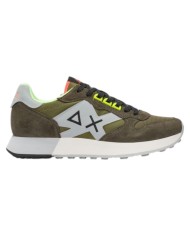Sneakers Sun 68 Uomo Jaki 2.0 Fluo Δ X Leather Suede Nylon Militare