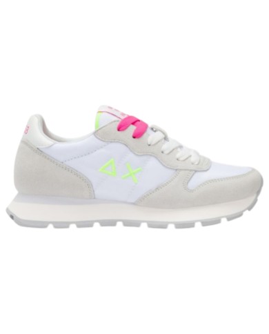 Sneakers Sun 68 Donna Ally Solid Δ X Suede Nylon Bianco Fuxia Fluo