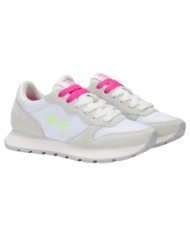Sneakers Sun 68 Donna Ally Solid Δ X Suede Nylon Bianco Fuxia Fluo