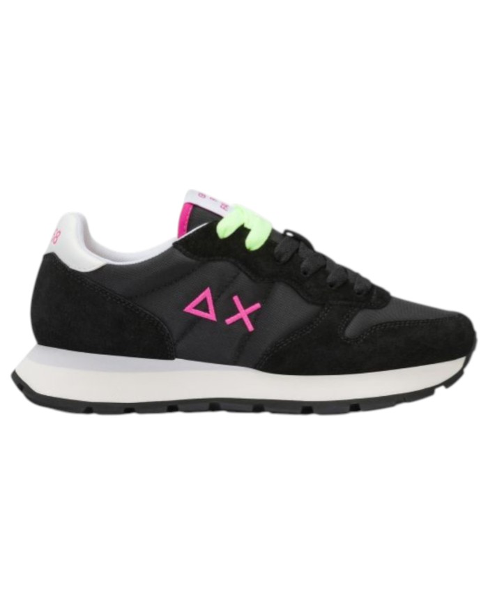 Sneakers Sun 68 Donna Ally Solid Δ X Suede Nylon Nero Fuxia Fluo