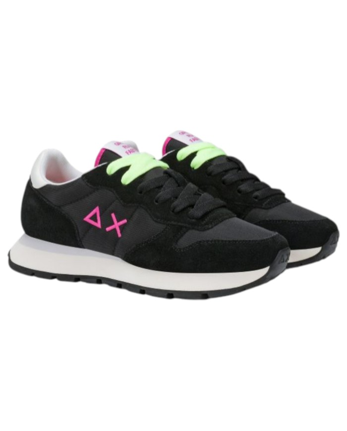 Sneakers Sun 68 Donna Ally Solid Δ X Suede Nylon Nero Fuxia Fluo