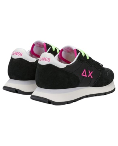Sneakers Sun 68 Donna Ally Solid Δ X Suede Nylon Nero Fuxia Fluo